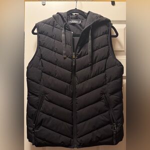 Ralph Lauren Black Quilted Hooded Puffer Vest